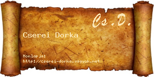 Cserei Dorka névjegykártya